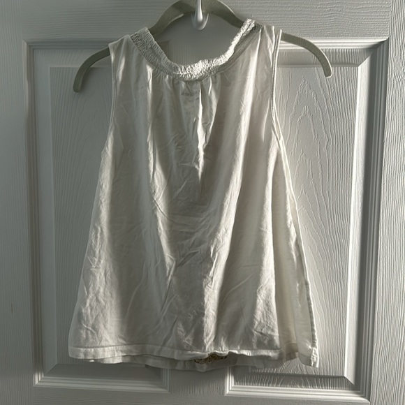 Croft&Barrow Smocked Collar Tank Top - Picture 4 of 5